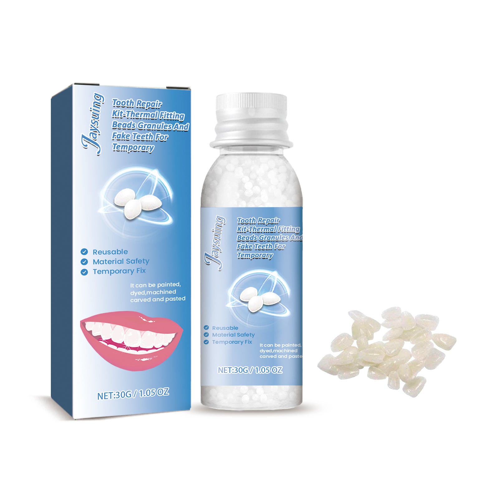 Tooth Repair Kit, Halloween Makeup Modification Teeth Dentures Fillings And Holes And Glue
