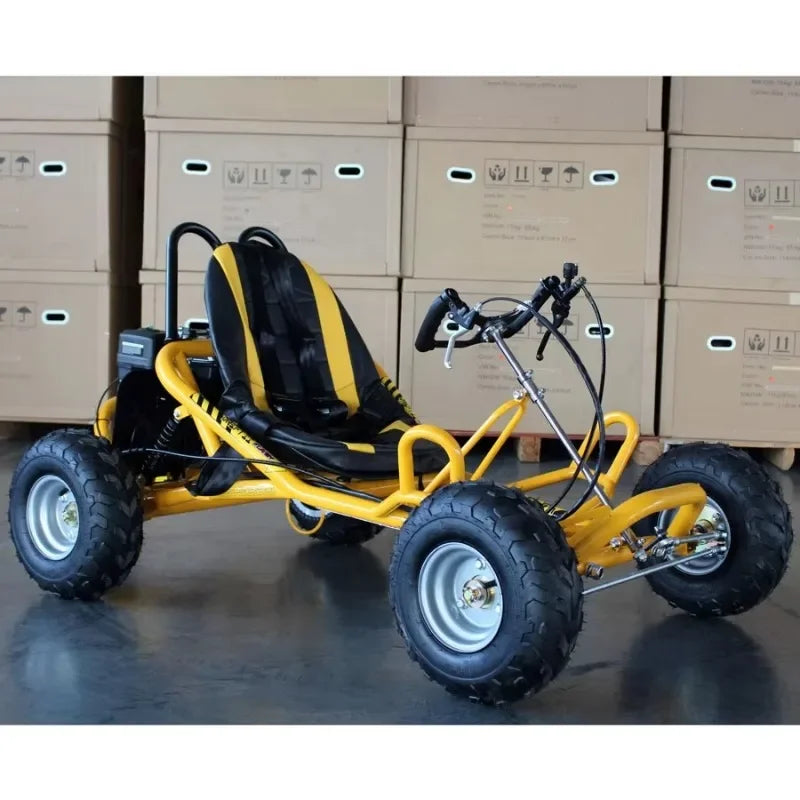 25KM/H Safety Speed Buggy 105CC Heavy Duty Gasoline Karting with 4 Wheel