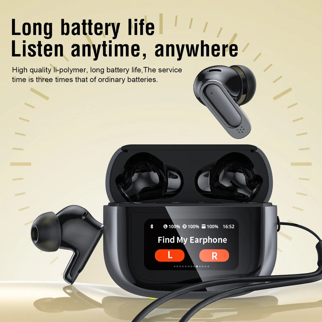 BOSECXT V11 TWS Smart Digital Bluetooth Earphones In Ear ANC Noise Reduction Long Range Wireless Earphones With Mic Touch Screen