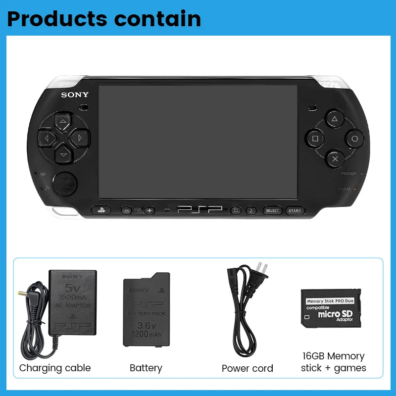 PlayStation PSP3000 Game Console (PSP-3006) PlayStation Handheld GBA Arcade Game Console+(Free Games) No UMD function