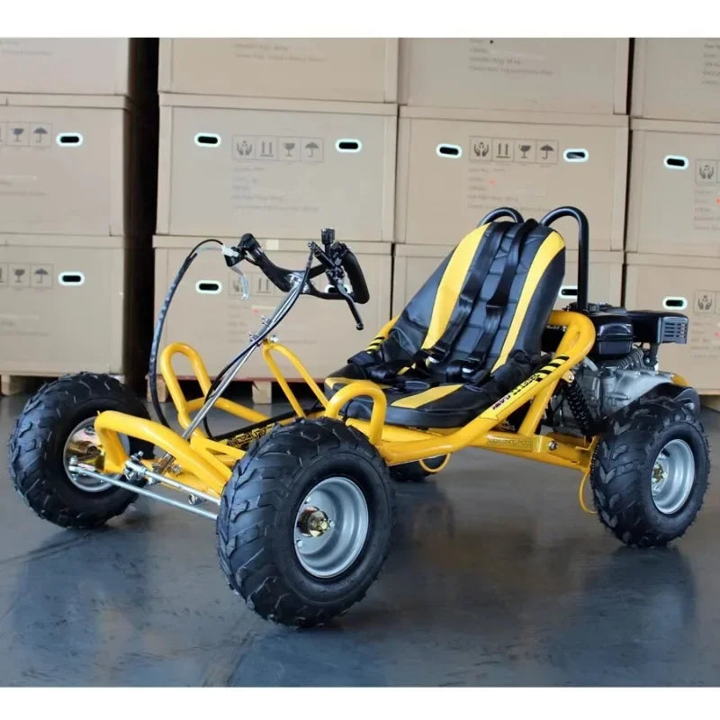 25KM/H Safety Speed Buggy 105CC Heavy Duty Gasoline Karting with 4 Wheel