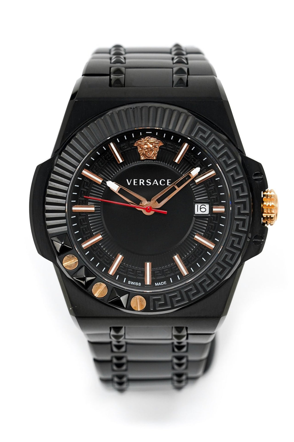Versace Men's Watch Chain Reaction Black Bracelet